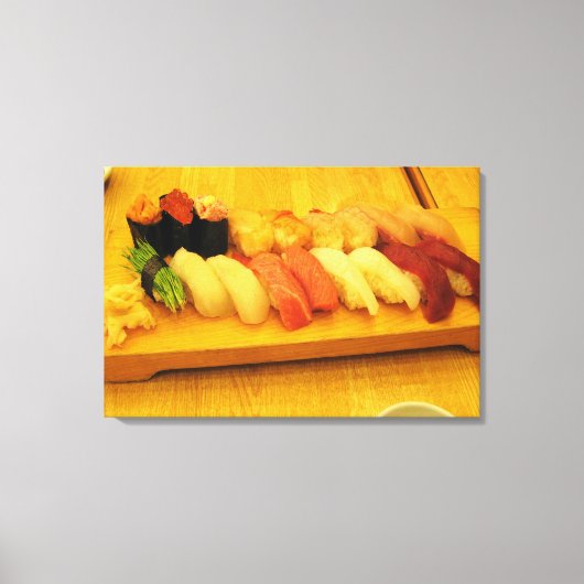寿司 Sushi キャンバスプリント (正面)
