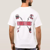 寿司LOVE - 寿司愛 - ASL ILY オブセッション Tシャツ (裏面)