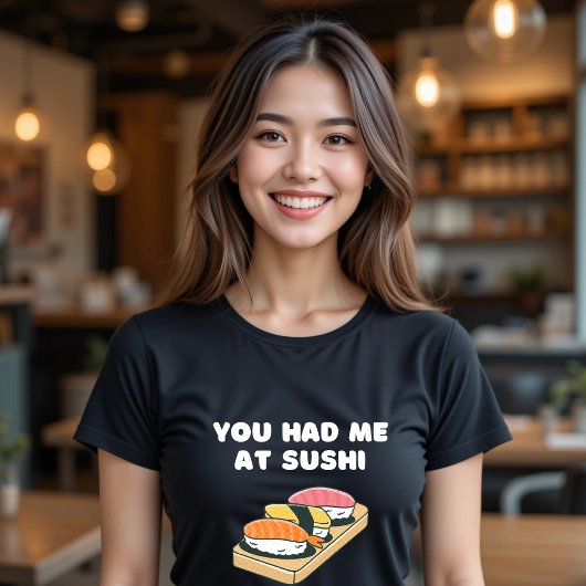 寿司Tシャツの食べ物を食べおもしろいた Tシャツ