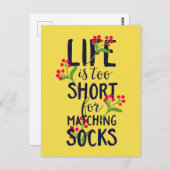 寿命おもしろいが短すぎて靴下が揃わない ポストカード (正面/裏面)