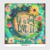 寿命かわいらしは短フローラ緑感動的 シール (シート)