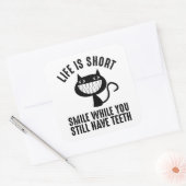 寿命が短い – まだ歯がある間のスマイル スクエアシール (封筒)