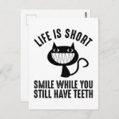 寿命が短い – まだ歯がある間のスマイル ポストカード (正面/裏面)