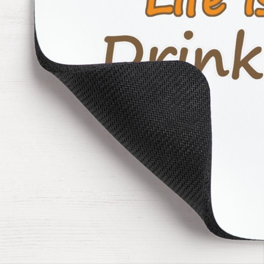 寿命が短い。コーヒーを飲みなさい。コーヒおもしろいーのスローガン マウスパッド (コーナー)