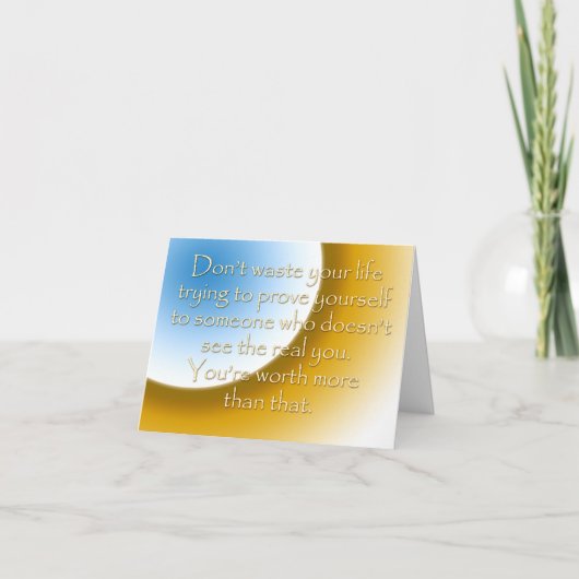 寿命が短い(心強いノートカード) カード (正面)