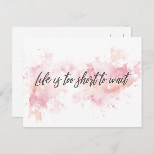 寿命が短くて待ち切れない ポストカード (正面/裏面)