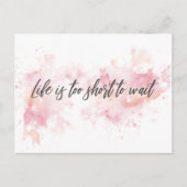 寿命が短くて待ち切れない ポストカード (正面)