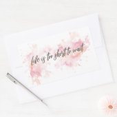 寿命が短くて待ち切れない 長方形シール (封筒)