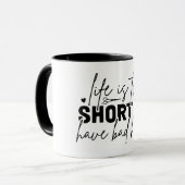寿命が短くて髪が悪い マグカップ (正面左)