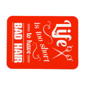 寿命が短くて髪が悪い マグネット (横)