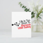 寿命が短すぎてUSBを安全に取り外せない ポストカード (スタンド正面)