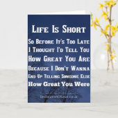 寿命が短すぎる カード (黄色い花)