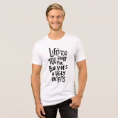 寿命が短すぎる トライブレンドTシャツ (正面全面)
