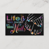 寿命が短すぎる – ネイルアーティスト 名刺 (正面)