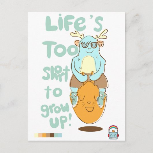 寿命が短すぎる ポストカード (正面)