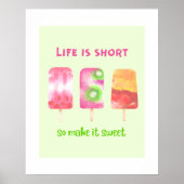 寿命が短やる気を起こさせるい ポスター (正面)