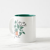 寿命が短買い |かわいいパーソナライズされた ツートーンマグカップ (正面左)