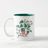 寿命が短買い |かわいいパーソナライズされた ツートーンマグカップ (左)