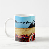 寿命の私の休暇! エジプトのラクダのマグ コーヒーマグカップ (左)