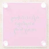 寿命はエッチング中 ガラスコースター (裏面)