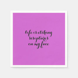 寿命はエッチング2 スタンダードカクテルナプキン