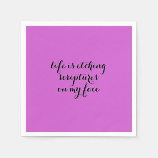 寿命はエッチング2 スタンダードカクテルナプキン (正面)