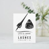 寿命は短いが睫毛は短くあるべきではない ポストカード (スタンド正面)