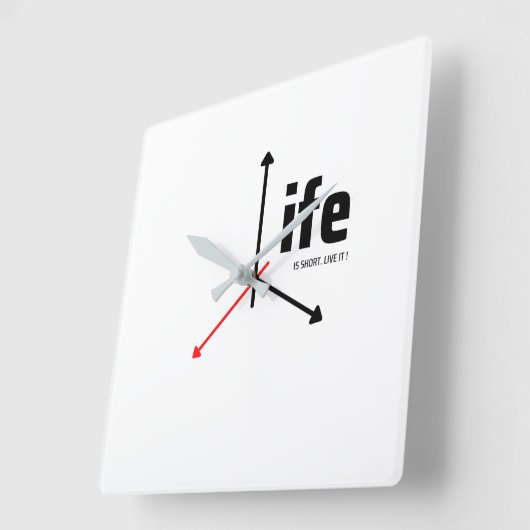 寿命は短い、ライブそれを壁の時計、装飾アイテム スクエア壁時計 (傾斜)