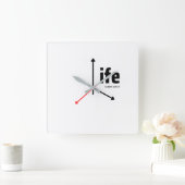 寿命は短い、ライブそれを壁の時計、装飾アイテム スクエア壁時計 (ホーム)