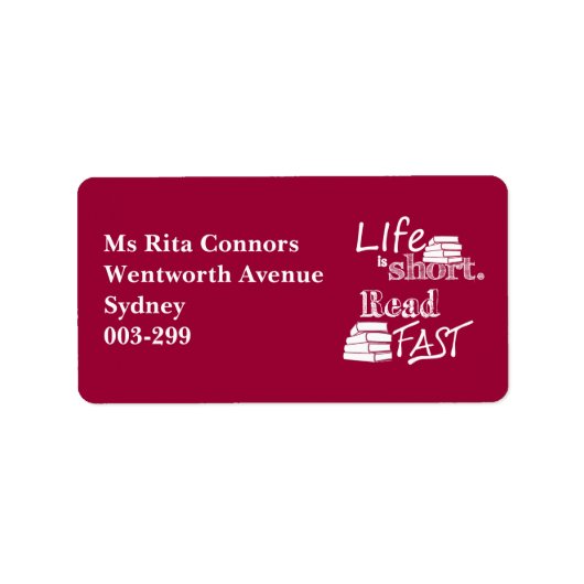 寿命は短読い ラベル (正面)