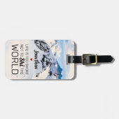 寿命カッコいいが短すぎる |スキーおもしろい旅行 ラゲッジタグ (正面横)