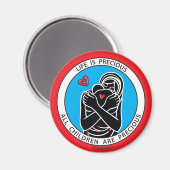 寿命大切は2 Red_2.25インチラウンドマグネット マグネット (正面/裏面)