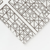 寿独2黒白ミニマルモダンリスト フリースブランケット (角)