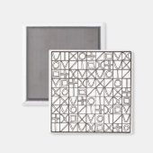 寿独2黒白ミニマルモダンリスト マグネット (正面/裏面)