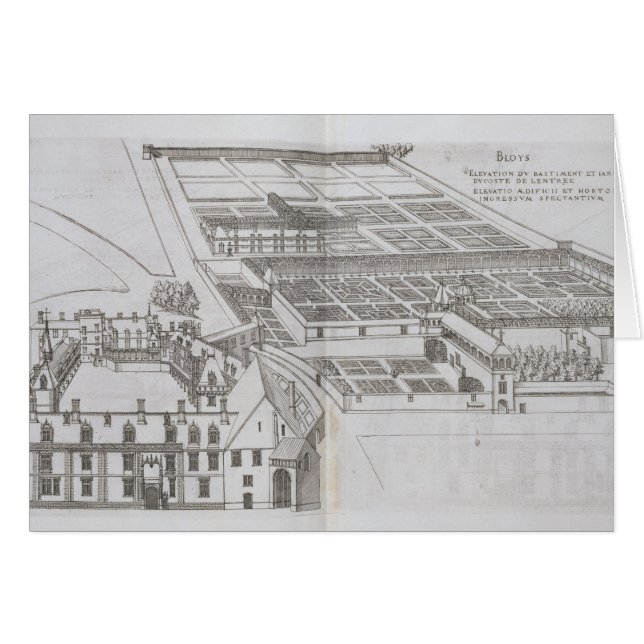 封じられた庭およびChateau de Gailloの計画 (正面横)