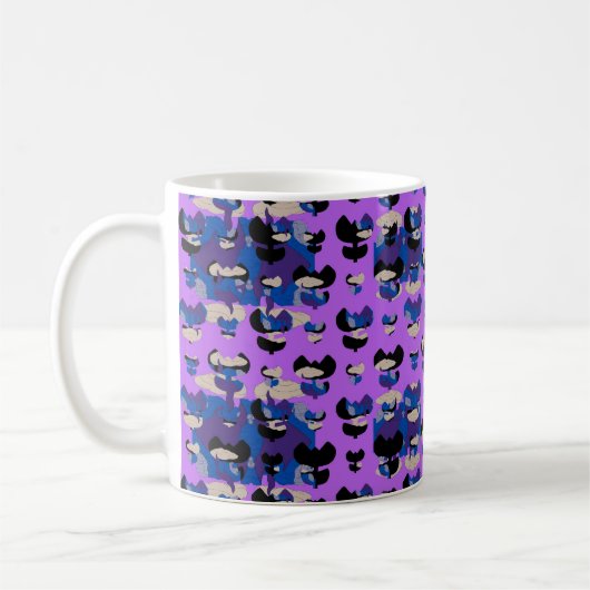 封じ込められた空の炎チューリップ コーヒーマグカップ (左)