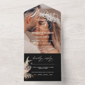 封エレガント印してボホを送る |結婚の | オールインワン招待状 (内側)