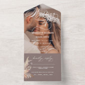 封エレガント印してボホを送る |結婚の | オールインワン招待状 (内側)
