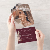 封エレガント印してボホを送る |結婚の | オールインワン招待状 (貼ってはがせる)