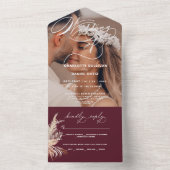 封エレガント印してボホを送る |結婚の | オールインワン招待状 (内側)