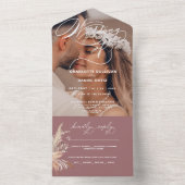 封エレガント印してボホを送る |結婚の | オールインワン招待状 (内側)