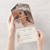 封エレガント印してボホを送る |結婚の | オールインワン招待状 (貼ってはがせる)