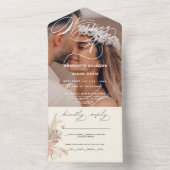 封エレガント印してボホを送る |結婚の | オールインワン招待状 (内側)