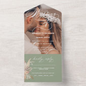 封エレガント印してボホを送る |結婚の | A オールインワン招待状 (内側)