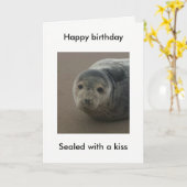 封印にはキスカワイイ封印の誕生日カード。 カード (黄色い花)