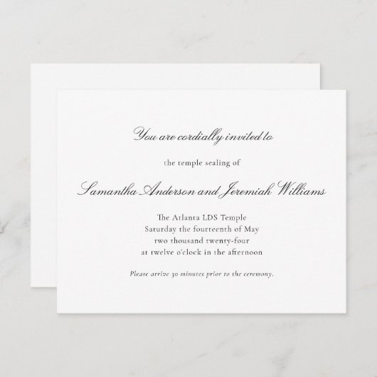 封印式招待状囲いカード エンクロージャーカード (正面/裏面)