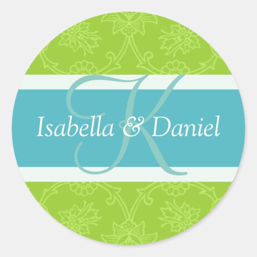 封印用結婚式招待状K ラウンドシール (正面)