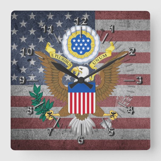 封印素晴らし州 スクエア壁時計 (正面)