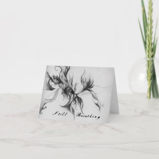 封筒が付いているまだ呼吸のメッセージカード カード