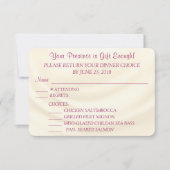 封筒が付いているカスタマイズ可能なメニュー応答カード 出欠カード (正面)